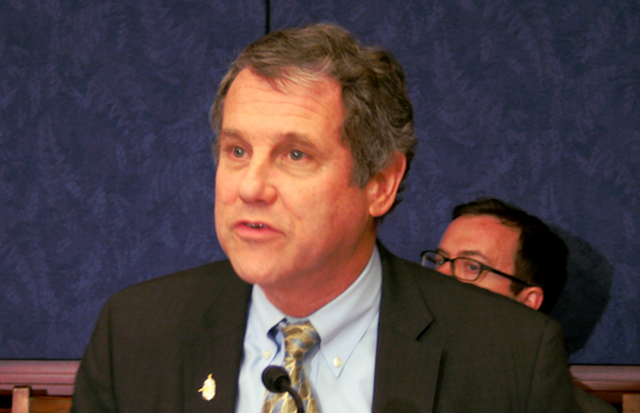 Senator Sherrod Brown (D-Ohio) is chairman of the Congressional-Executive Commission on China. He convened a roundtable discussion Dec. 11 on “China’s Treatment of Foreign Journalists.” (Gary Feuerberg/ Epoch Times)