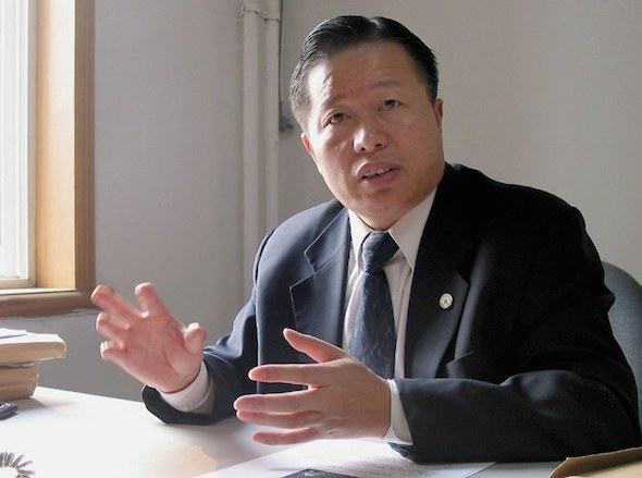 Gao Zhisheng during an interview at his office in Beijing, in a file photo.