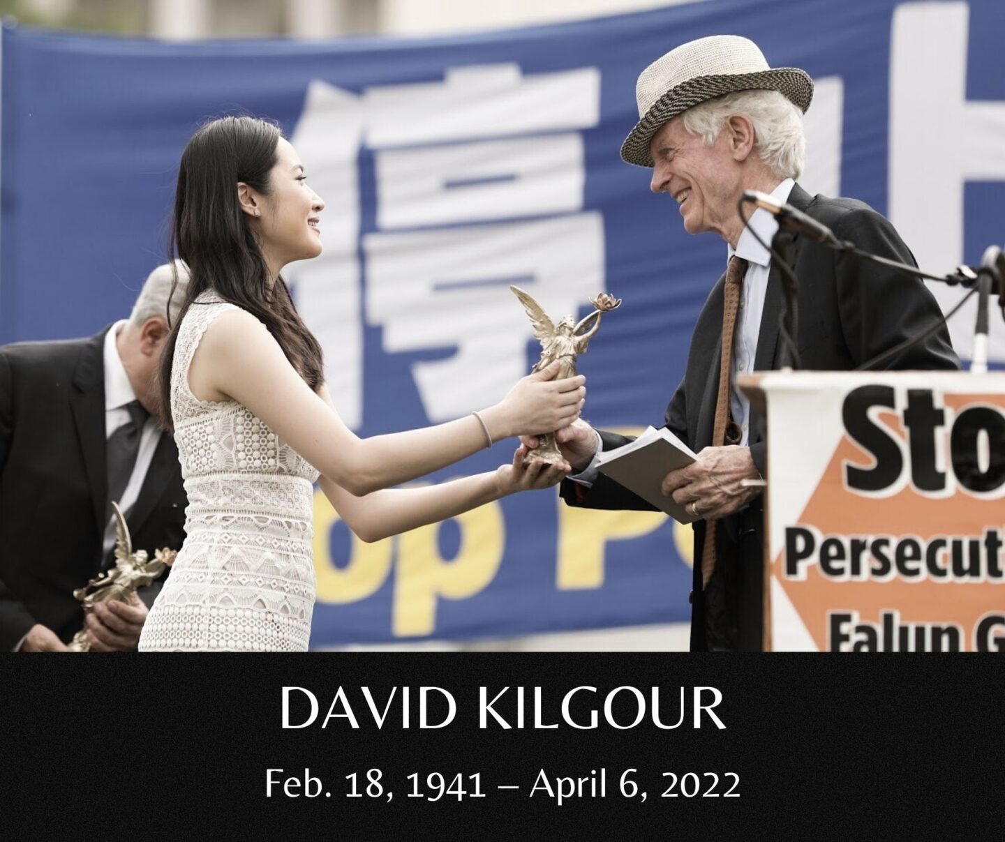 david kilgour is awarded a human rights award in washington dc